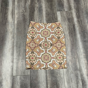 Talbots Tan Print‎ Skirt